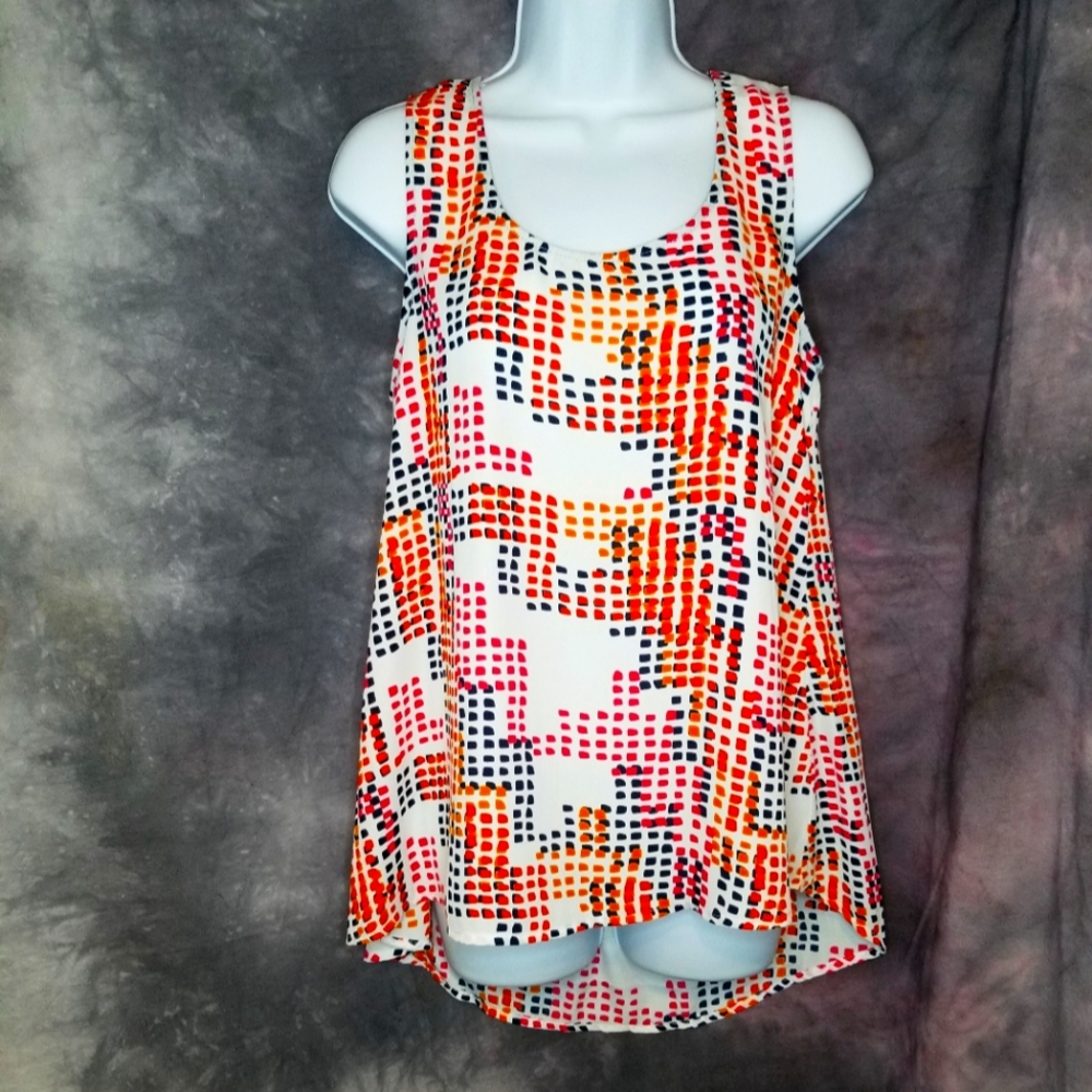 Anthropologie W5 Small Multi-colored Geometric patterned Sleeveless Top